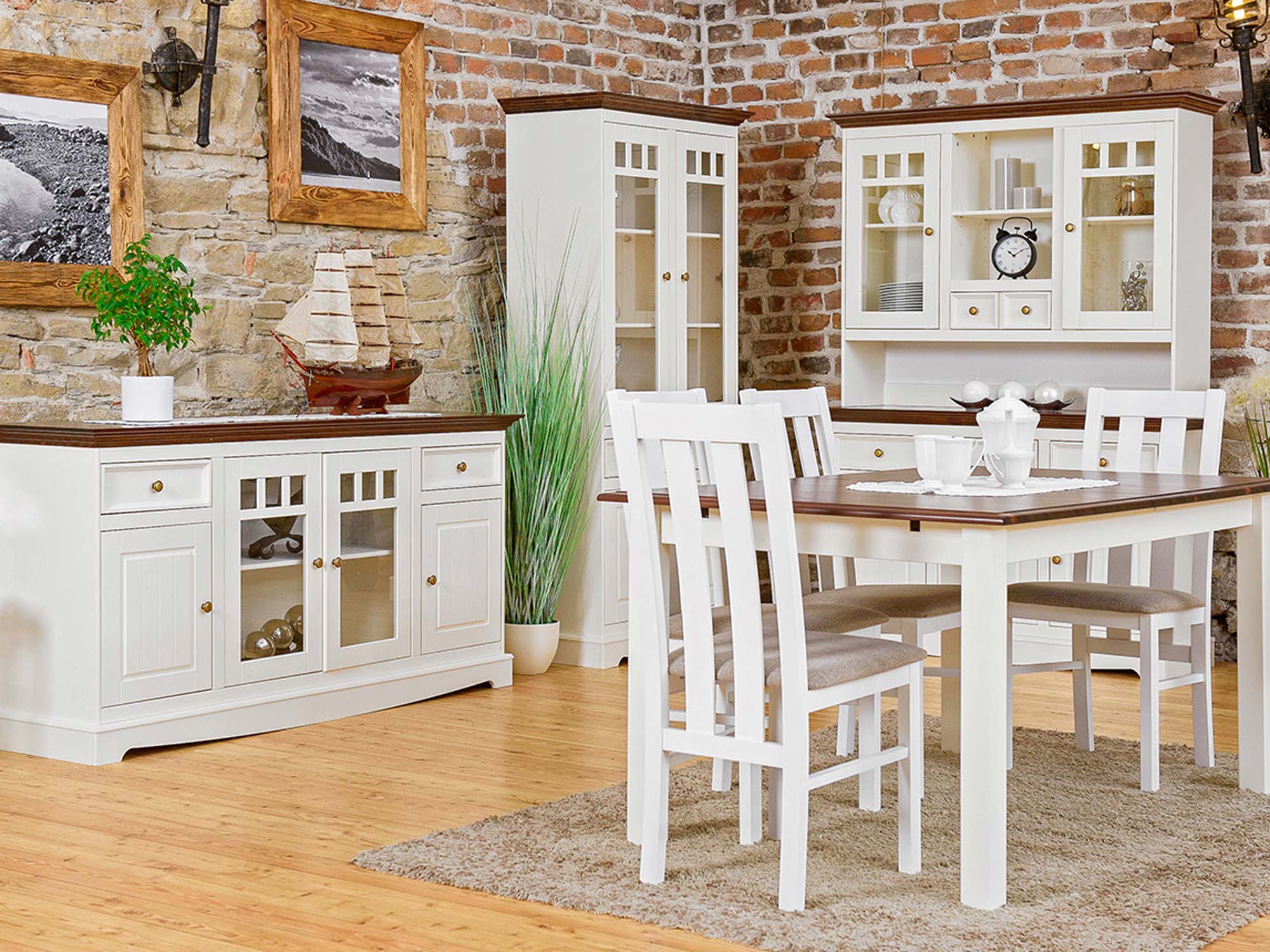 Meble do jadalni biały orzech INGRID