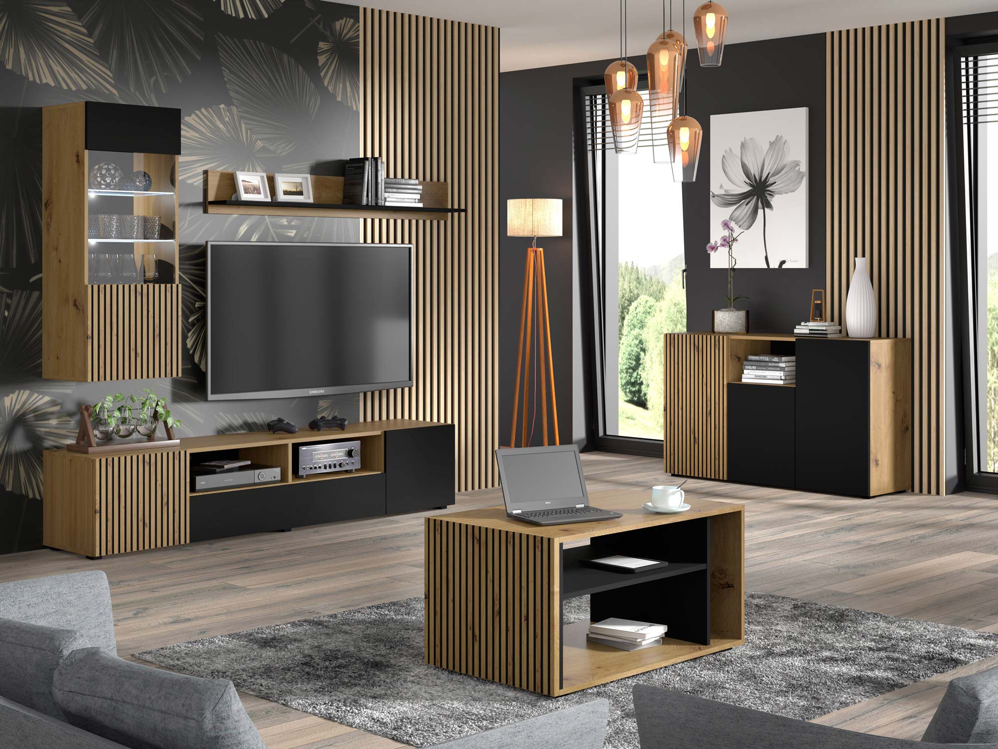 Meble do salonu loftowe aranżacja MERVE Meble do salonu loftowe aranżacja MERVE