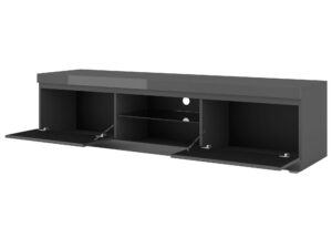 Miniaturka 2 - Uniwersalna szafka pod TV grafit otwarta VEDAT