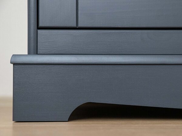 Duża biała szafka RTV vintage grafit podstawa INGRID