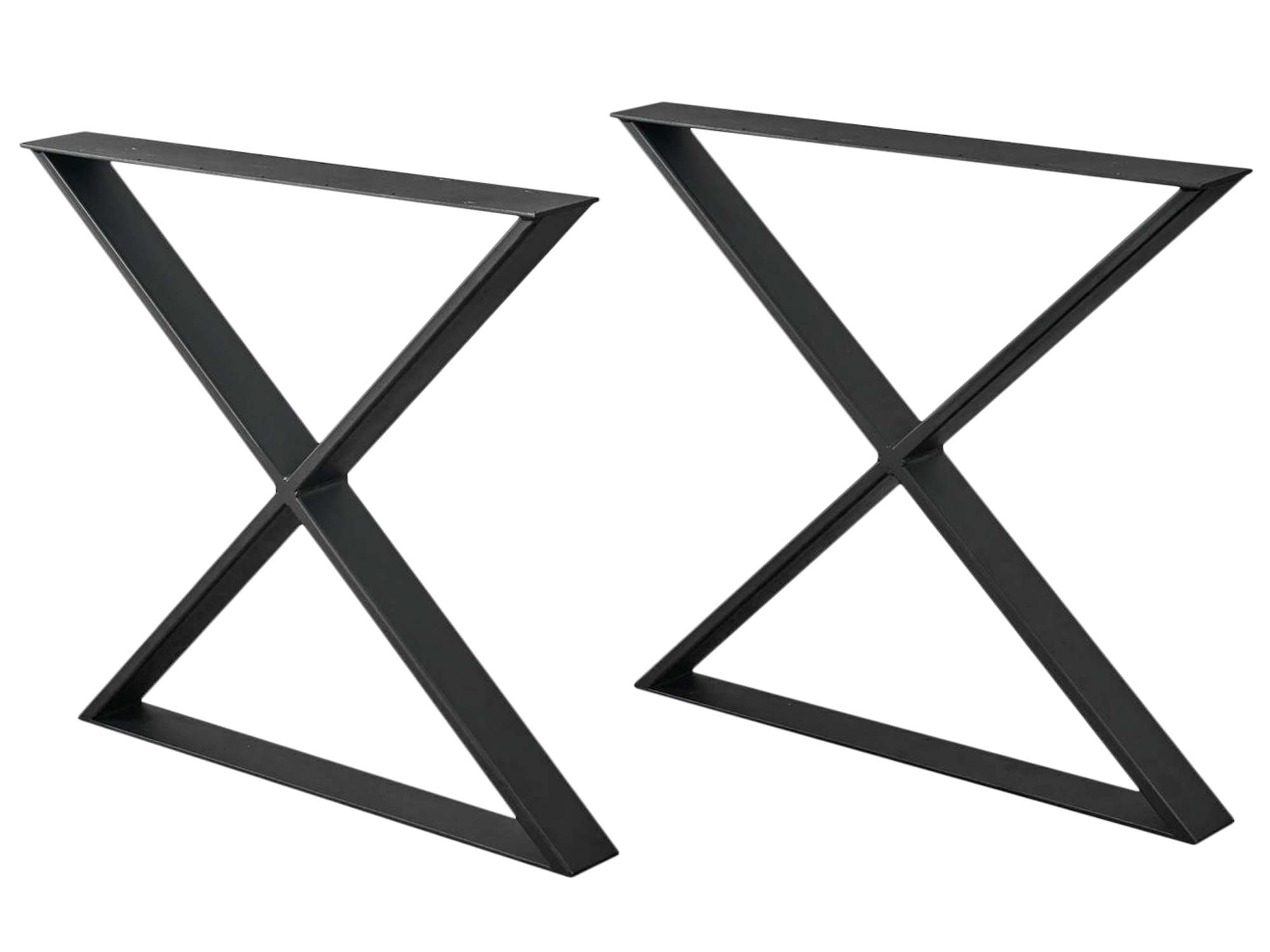 Metalowa noga do stołu w formie krzyżaka, czarna stal