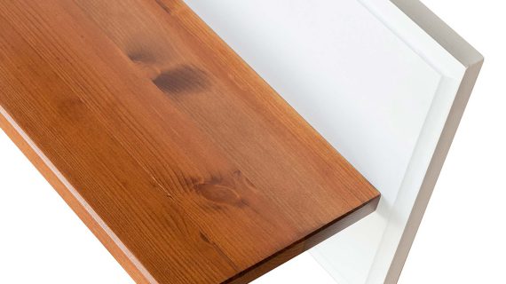 Miniaturka 3 - Klasyczna biała półka drewniana biały sosna zbliżenie ANADI