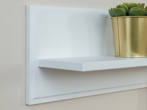 Klasyczna biała półka drewniana aranż ANADI