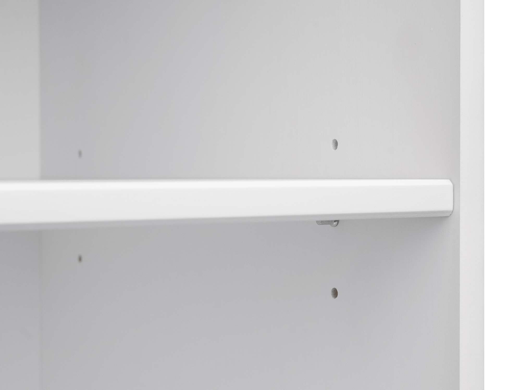 Regał biblioteczka na książki biały detale INGRID