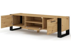 Miniaturka 6 - Szafka RTV do nowoczesnego salonu artisan otwarta160 IRFAN