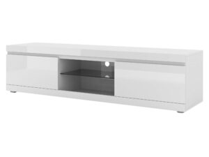 Miniaturka 3 - Uniwersalna szafka pod TV biała stojąca VEDAT