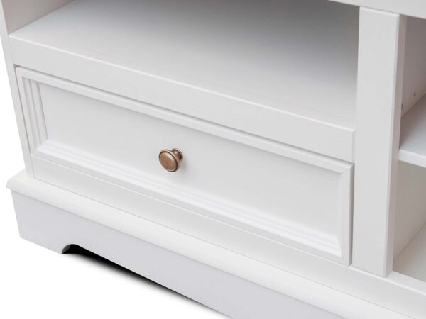 Duża biała szafka RTV vintage biały szuflada INGRID