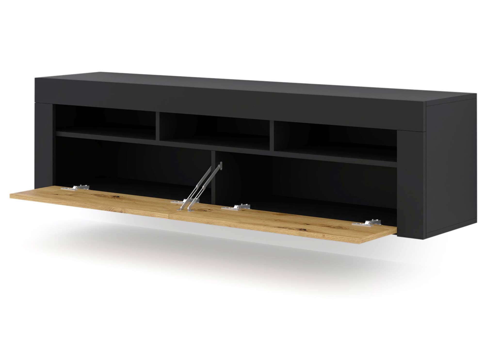 Szykowna szafka RTV do salonu otwarta KILIS Szykowna szafka RTV do salonu otwarta KILIS