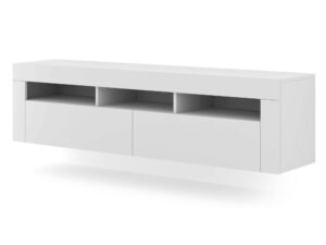 Miniatura 3 - Szykowna TV skříňka do obývacího pokoje bílý závěsná KILIS