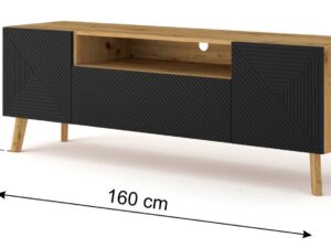 Miniaturka 6 - Loftowa szafka RTV na nóżkach wymiary IZMIR