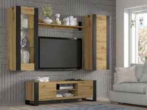 Miniaturka 5 - Aranżacja meble do salonu dąb artisan TAKOZ