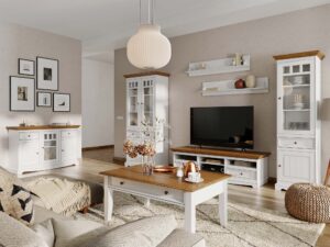 Miniaturka 11 - Witryna w stylu prowansalskim biały dąb salon INGRID