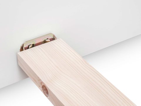 Białe drewniane łóżko dwuosobowe stelaż INGRID Białe drewniane łóżko dwuosobowe stelaż INGRID