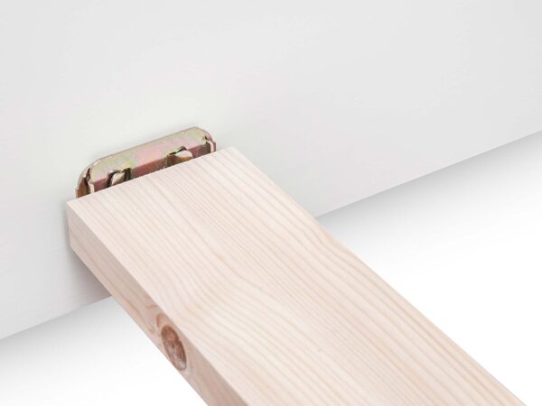 Białe drewniane łóżko dwuosobowe stelaż INGRID