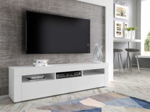 Miniatura 9 - Szykowna TV skříňka do obývacího pokoje bílý mat aranžmá KILIS