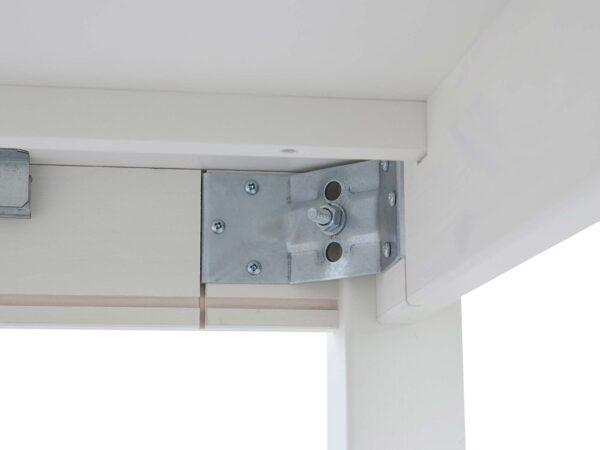 Stół rozkładany biały z drewna litego mechanizm rozkładania biały detale INGRID