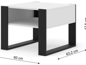 Miniaturka 2 - Mały stolik kawowy wymiary TAKOZ