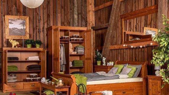 Miniaturka 11 - Komoda bieliźniarka z szufladami sosna aranżacja ANADI