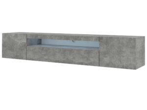 Miniaturka 7 - Wisząca szafka pod TV beton z LED KISMET