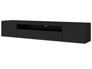 Miniaturka 11 - Wisząca szafka pod TV czarny mat KISMET