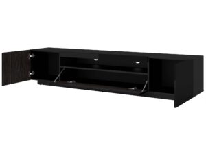 Miniaturka 6 - Szafka RTV 200 otwarta czarny KISMET