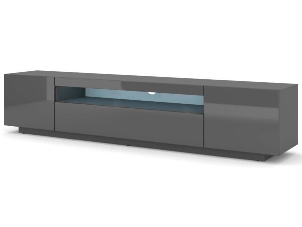 TV skříňka 200 grafit lesk led KISMET