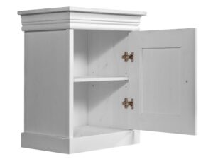Miniatura 1 - Skříňka nocna na provensálský styl bílá otevřená ANADI