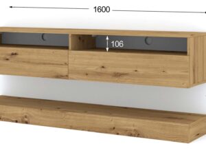 Miniaturka 8 - Wisząca szafka pod TV wymiary ELSA