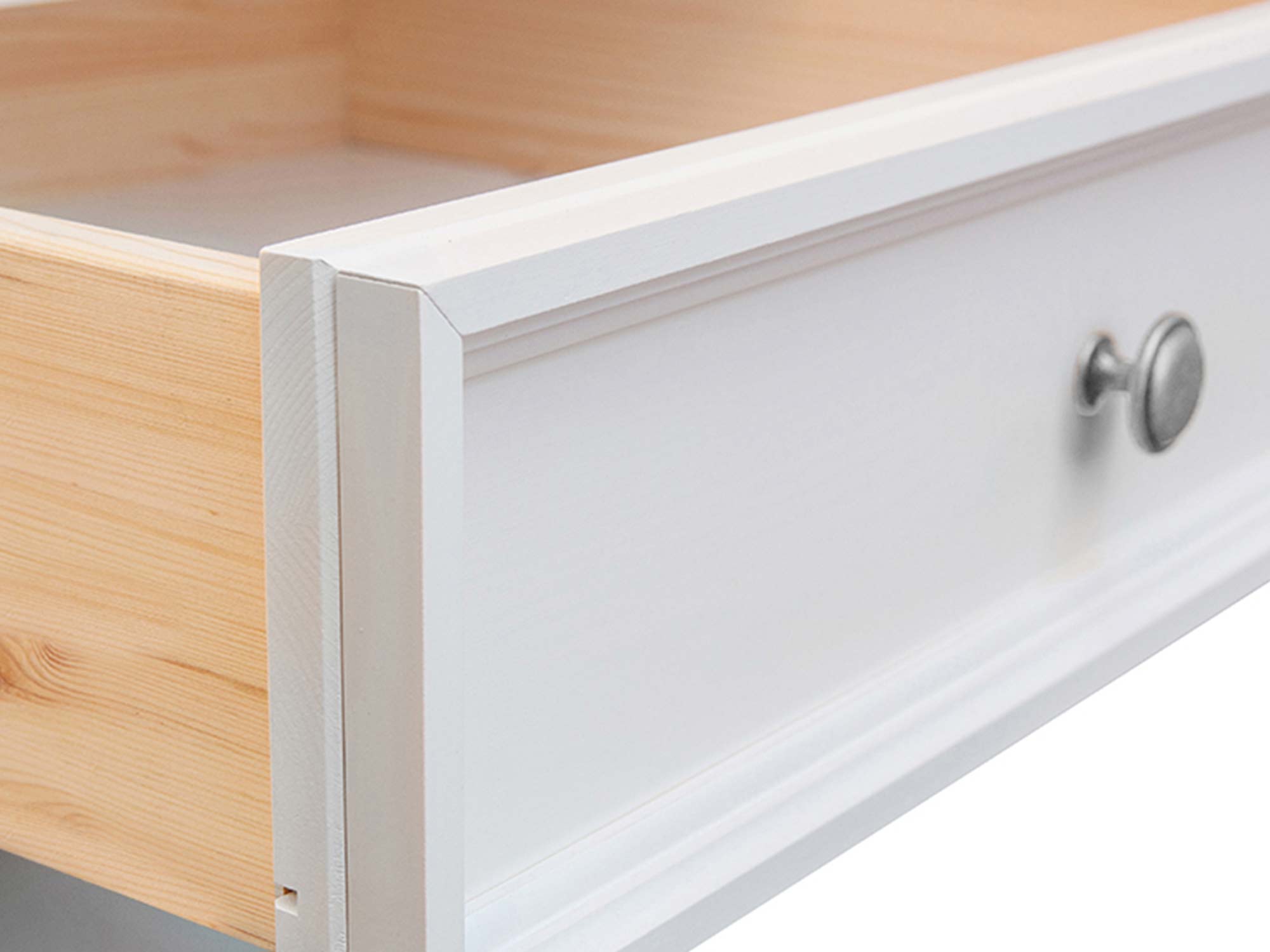 Szafa bieliźniarka drewniana szuflada otwarta INGRID