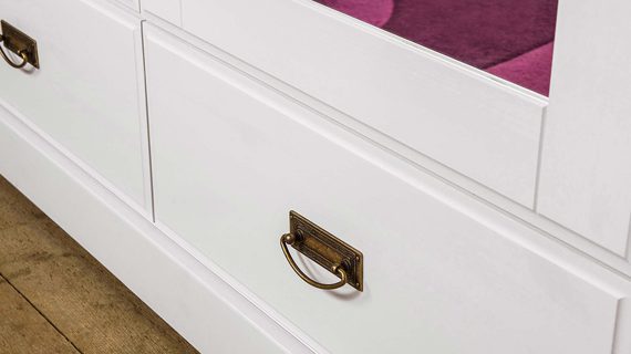 Miniaturka 3 - Szafa biała z lustrem trzydrzwiowa szuflada ANADI