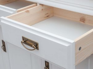 Miniaturka 9 - Biała komoda do klasycznego wnętrza biała szuflada ANADI