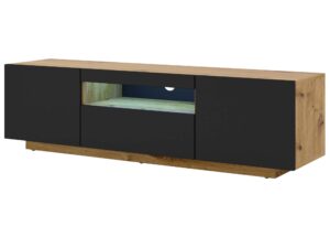 Miniatura 14 - Stojací TV skříňka 150 artisan černý mat led KISMET