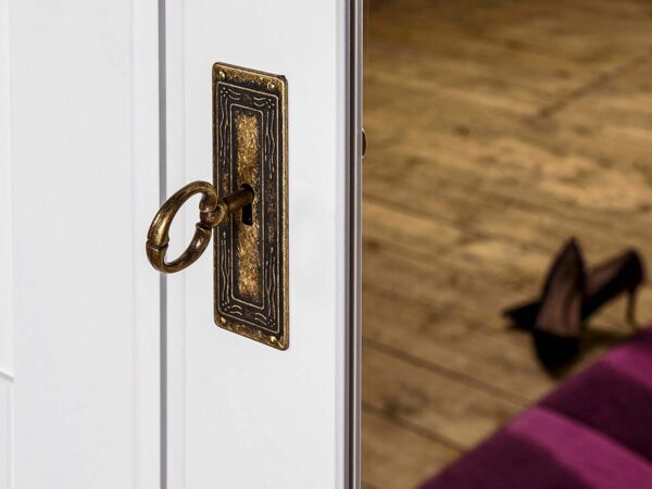 Szafa biała z lustrem trzydrzwiowa uchwyt ANADI