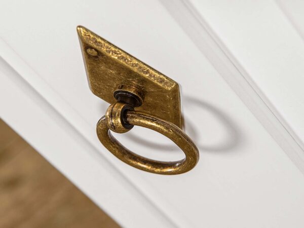 Szafka nocna na styl prowansalski biała uchwyty ANADI