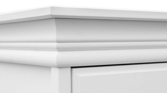 Miniaturka 12 - Komoda bieliźniarka z szufladami biały wieniec kąt ANADI