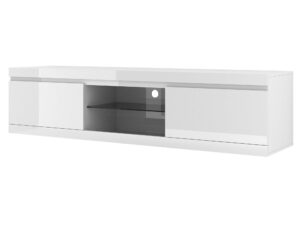 Miniaturka 4 - Uniwersalna szafka pod TV biała wisząca VEDAT