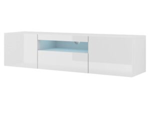 Miniatura 10 - Závěsná skříňka 150 bílý lesk led KISMET