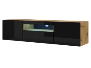 Miniatura 11 - Závěsná skříňka 150 černý artisan lesk led KISMET