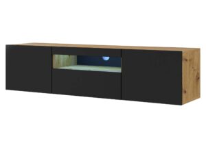 Miniatura 4 - Závěsná skříňka 150 černý artisan mat led KISMET