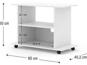 Miniaturka 4 - Praktyczna szafka pod TV na kółkach wymiary ELON