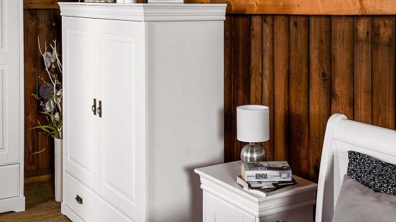 Miniaturka 13 - Komoda bieliźniarka z szufladami biały zbliżenie ANADI