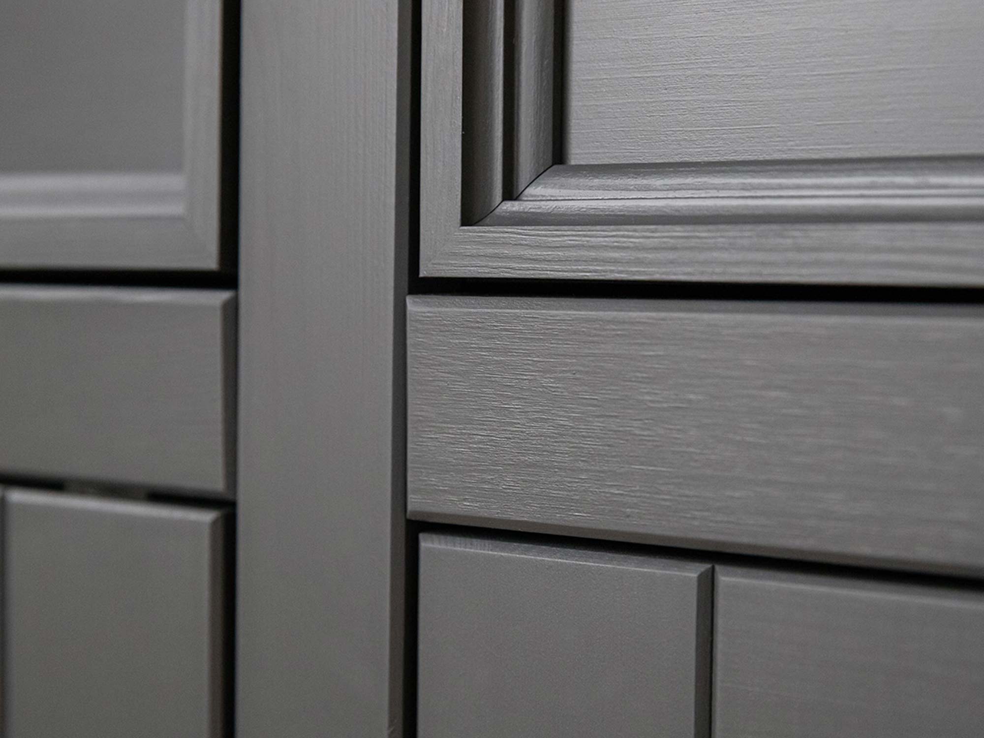 Witryna w stylu prowansalskim grafit frezy zbliżenie INGRID