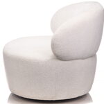 Miniaturbild 5 - Gepolstert Sessel obrotowy weiß in Stoffie Bouclé