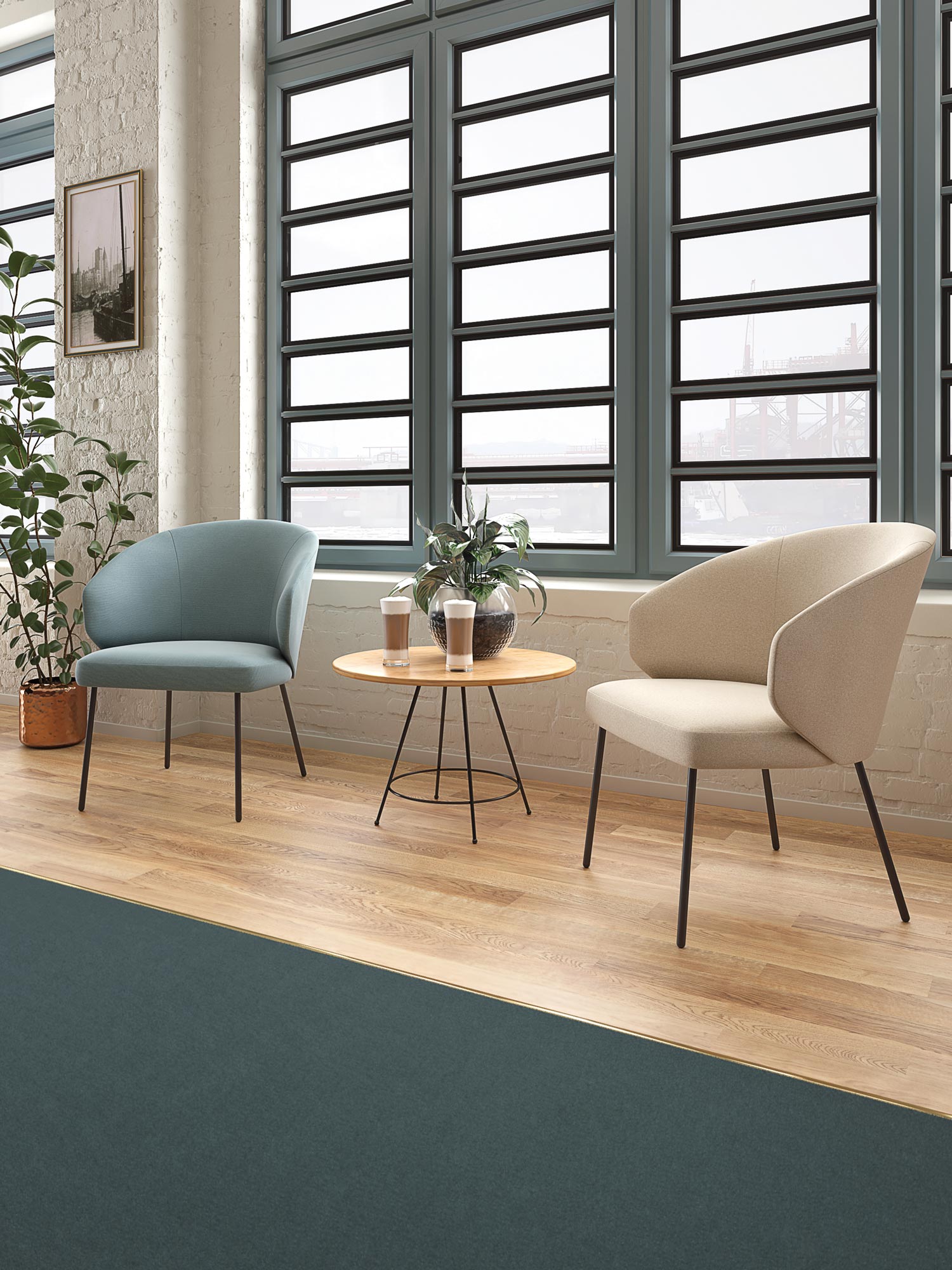 Fotel tapicerowany aranżacja LOMA 2