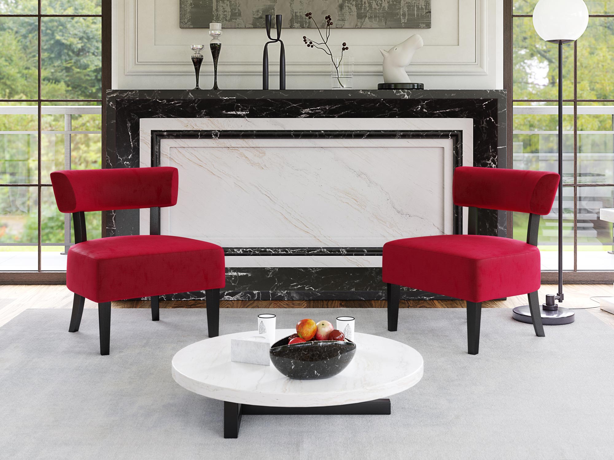 Fotele aranżacja tkanina Monolith 59 MARY