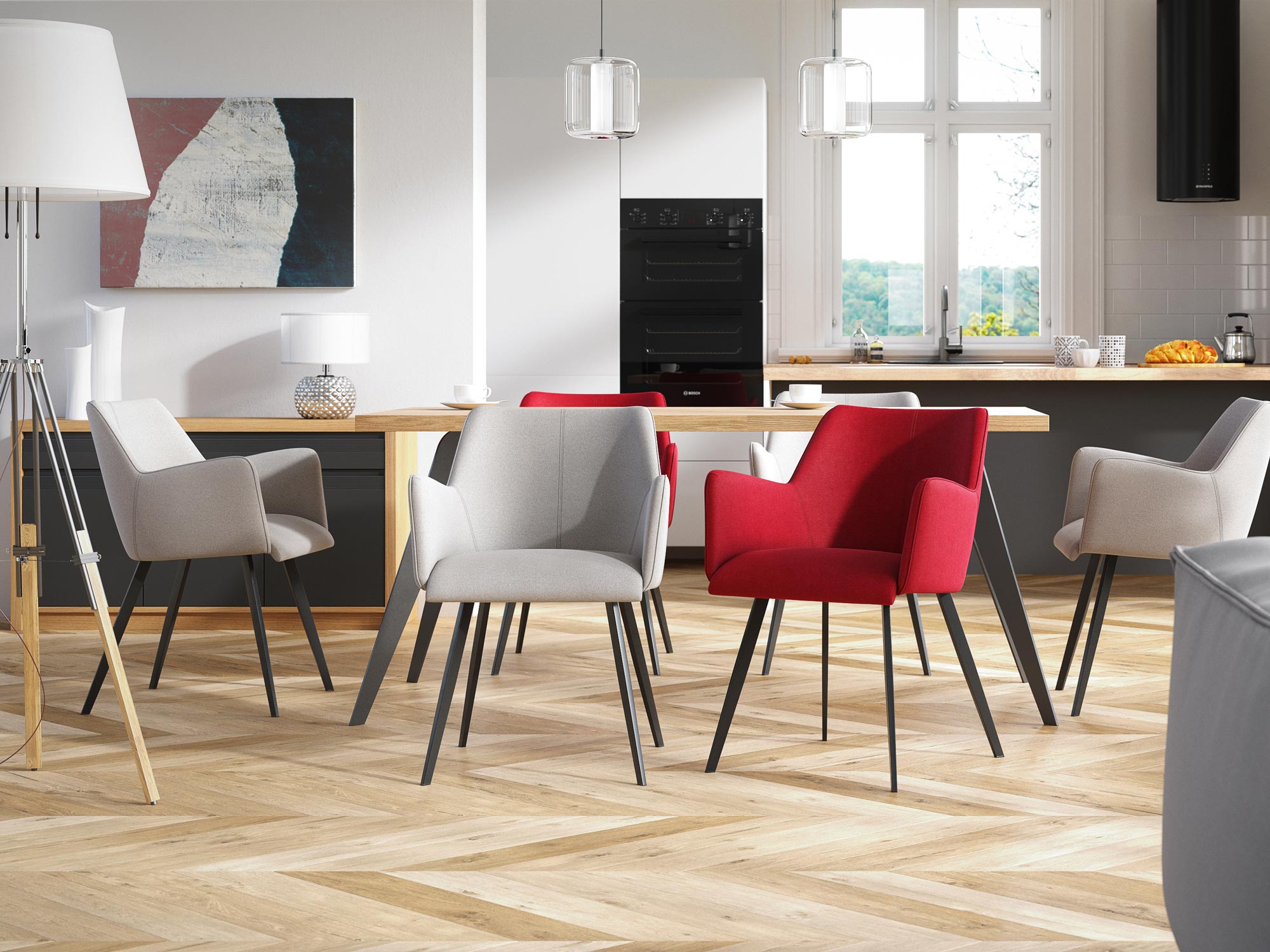 Aranżacja jadalnia krzesła INIGO