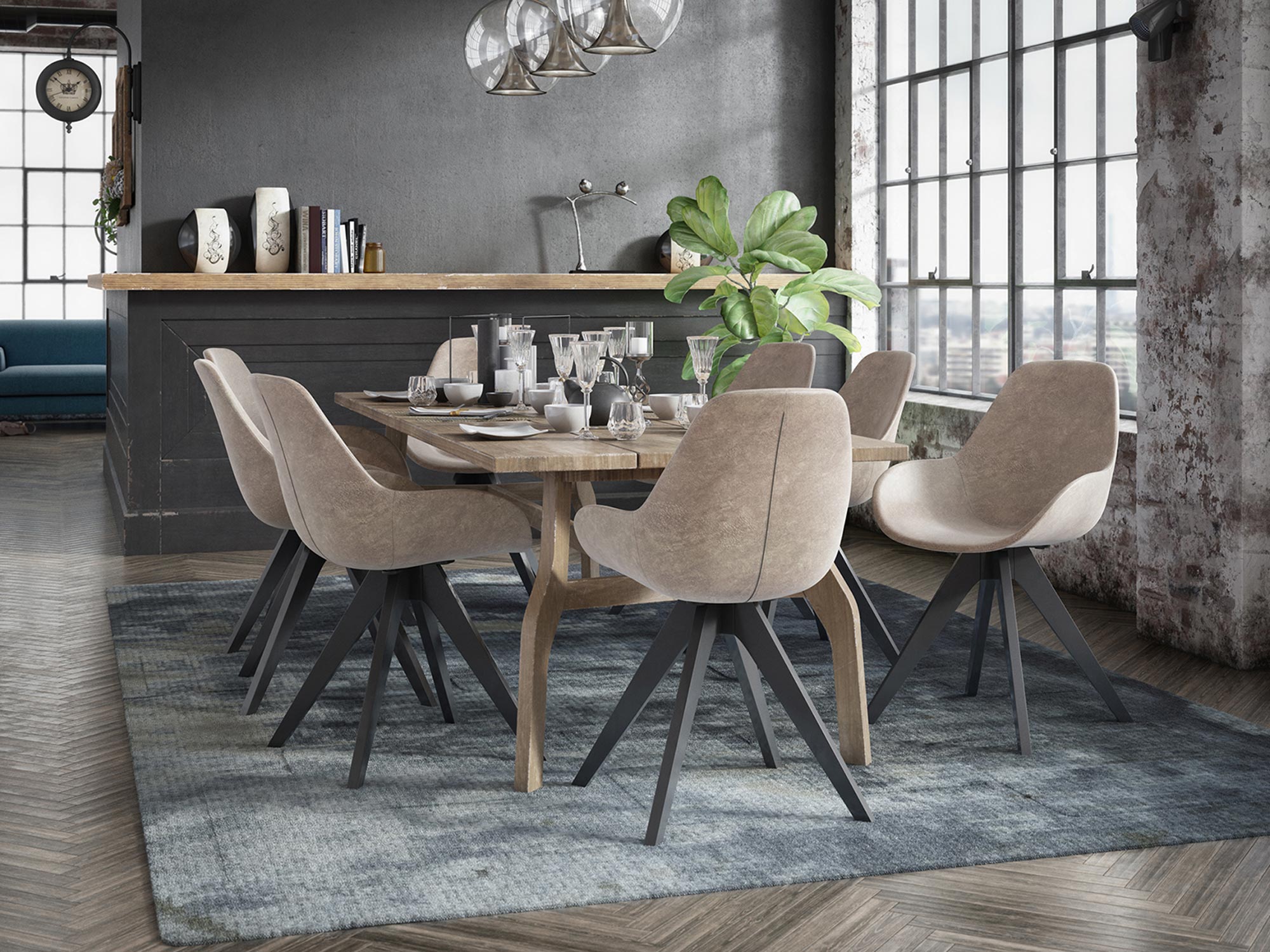 Krzesła brązowe tapicerowane OLIVE