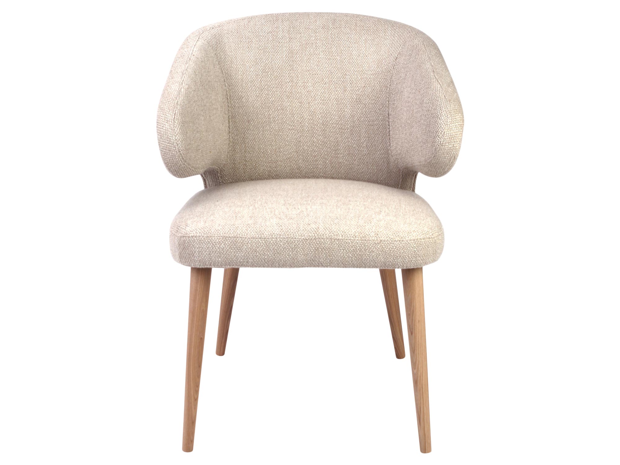 Krzesło beżowe front LESLIE