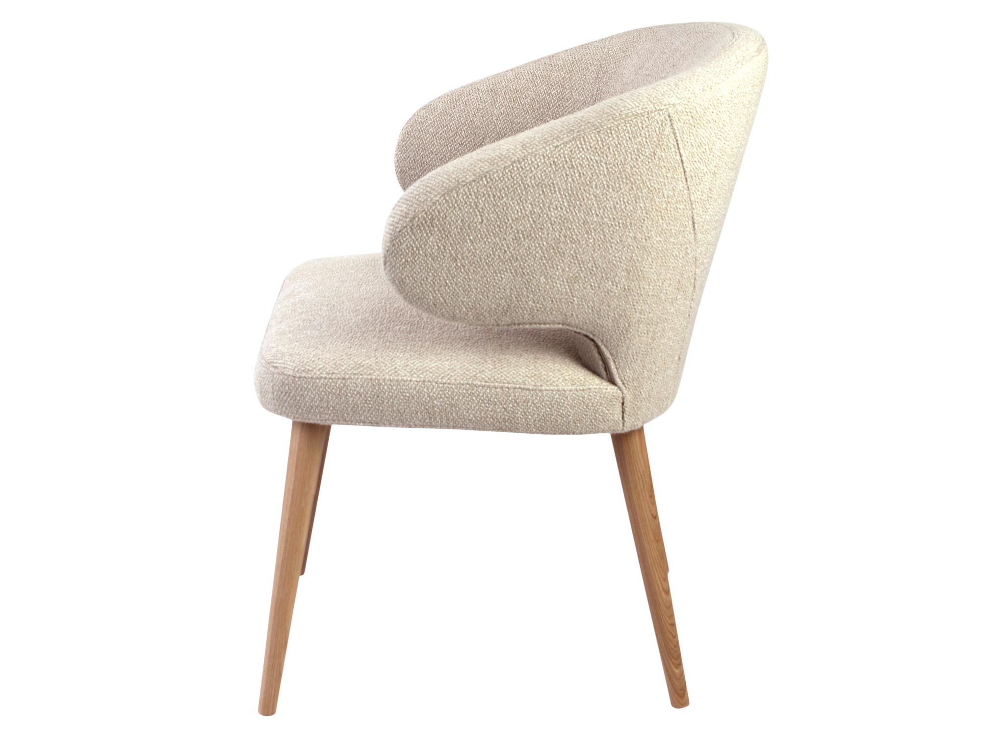 Krzesło beżowe profil LESLIE