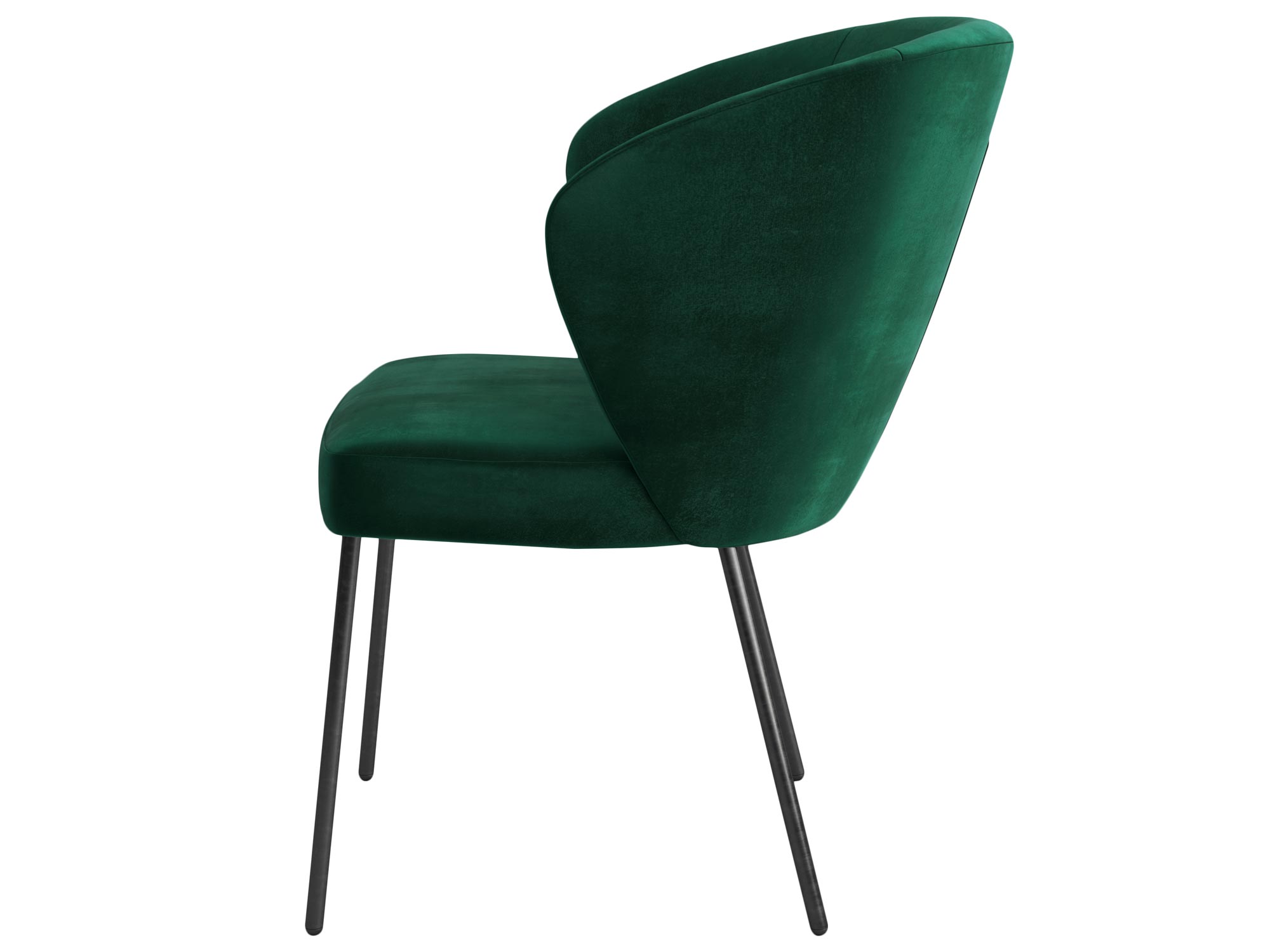 Krzesło butelkowa zieleń tkanina Riviera 38 bok LOMA